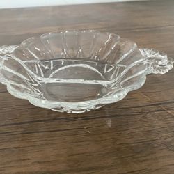 Vintage Divided in 2 Glass Dish