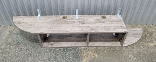 Floating TV Stand Media Console Wood Grain Finish