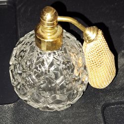 Vintage Crystal Perfume Bottle Squeexe Spray
