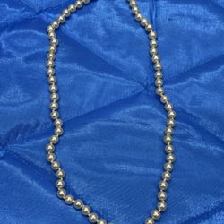Vintage Carolee Faux Pearl Necklace Signed Clasp 17” Classic Wedding Strand