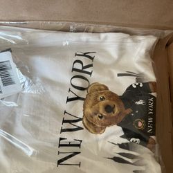 White New York polo bear XXL