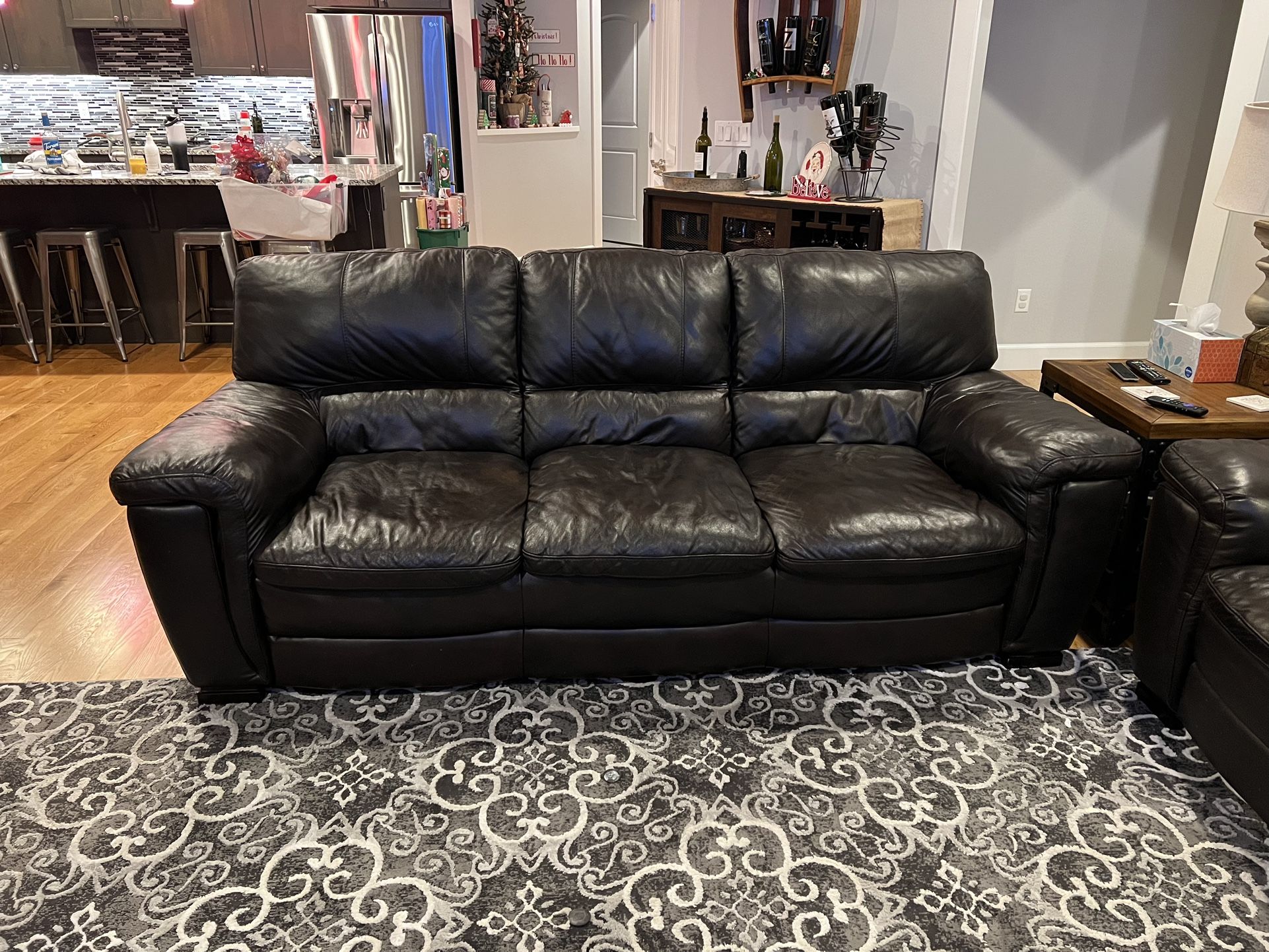  Brown Leather Couch