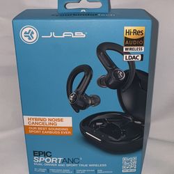 JLab Epic Sport Active Noise Canceling 3 True Wireless Bluetooth Earbuds