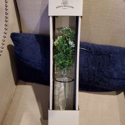 Farmhouse Hanging Glass & Metal Vase