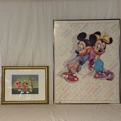 Disney Licensed Wall Art – 2 Framed Prints.