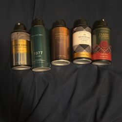 4 Bath and Body Works Body Sprays and 1 American Eagle Body Spray