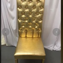GOLD METALLIC THRONE CHAIRS FOR SALE