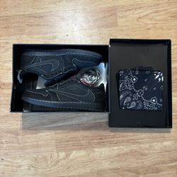 Nike Travis Scott Air Jordan 1 Low Phantom Black Size 12
