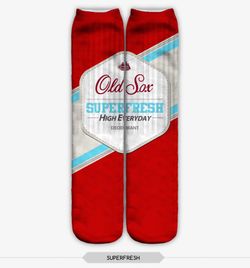 Deodorant Stocking Socks One Size Fits All Red