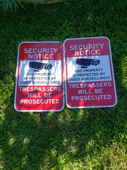 Security  Notice  Signs 