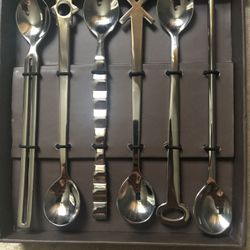 Sambonet party items cocktail party Spoons 6 pieces stainless steel