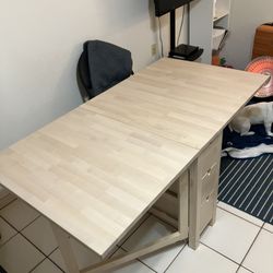  IKEA NORDEN Gateleg Table – Solid Wood, Space-Saving