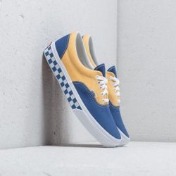 Blue and Yellow/Gold BMX Checkerboard Vans Sneakers