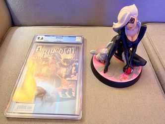 🔥Sideshow EXCLUSIVE J Scott Campbell Spider-Man BLACK CAT+ CGC Comic 🔥