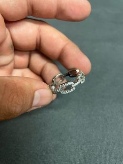 14K Plated White Mens Ring Iced Out