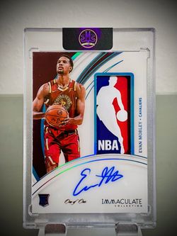 Evan Mobley Rookie Immaculate 1/1 Logoman