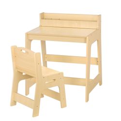 Kids Desk and Chair Set, Toddler Student Desk and Chair Set for Bedroom, Study Table for Kids 6-12 with Storage, Compact Size, Suitable for Small Spac