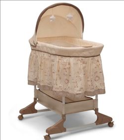 Delta Children Bassinet Delta Children Portable Rocking Bassinet for Newborns Bedside Sleeper Crib