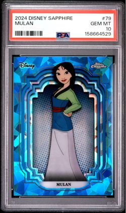2024 TOPPS CHROME DISNEY SAPPHIRE EDITION #79 MULAN PSA 10