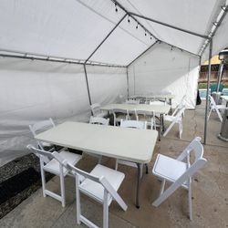 10x20 Tent White Resin chairs , Sillas resinas blancas