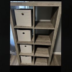 Storage Shelf With Cube Bins