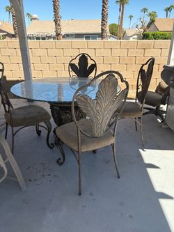 Glass Table & Chair Set