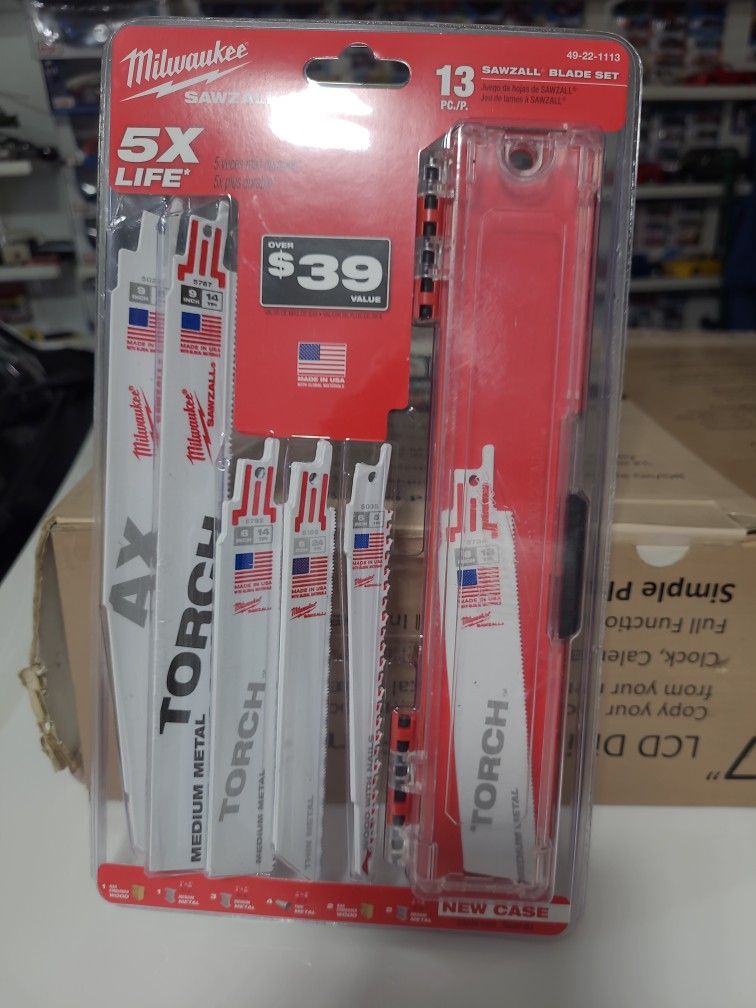 Brand New Milwaukee SAWZALL Blade Set