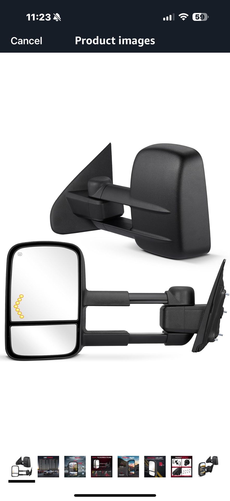 BDFHYK Tow Mirrors Tow Mirrors Compatible with Chevy 2014-2018 Silverado 1500, 15-18 Silverado 2500/3500 HD, Compatible with GMC Sierra 1 3500