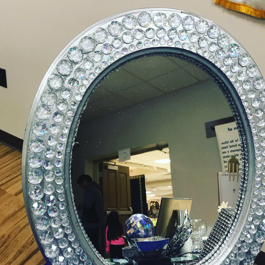 17 inch mirrored wall decor (blinged to perfection)