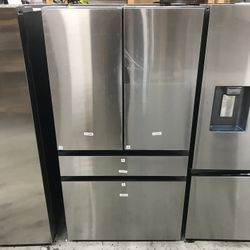 Samsung Bespoke 23 cu. ft. 4-Door French Door Smart Refrigerator Stainless Steel
