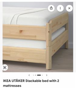 IKEA UTAKER stackable Bed with 2 tein matresses