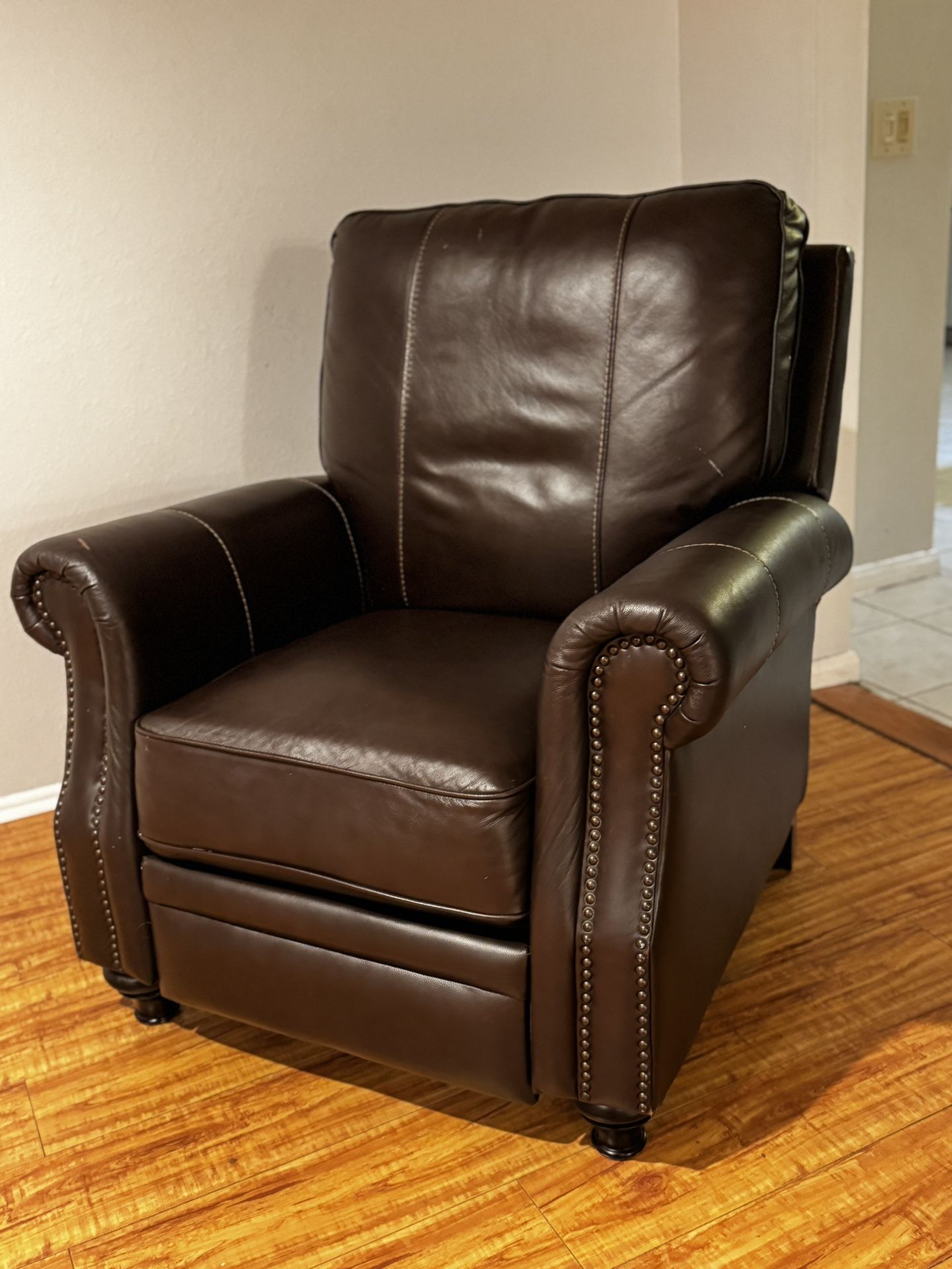 Leather recliner