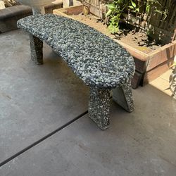 Vintage Curved Outdoor Patio Bench