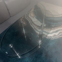 Glass coffee table