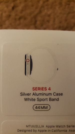 Photo Apple Watch Series 4 44 mm Silver Aluminum Case with White Sport Band(GPS+Cell)