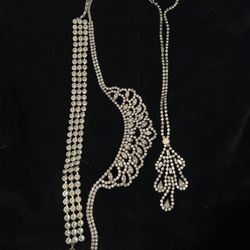 Vintage Rhinestone Necklace Lot 