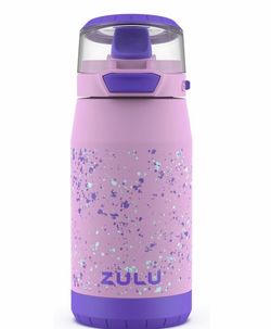 ZULU Kids Flex 12oz Stainless Steel Insulated Water Bottle, Toddler Cup with Silicone Spout, Leak-Proof Locking Flip Lid