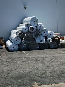 Installation of carpet.