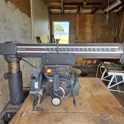 Craftsman 10” Radial Arm Saw w/ Workbench – Heavy Duty Woodworking Tool