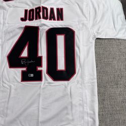 Brian Jordan Signed Autograph Custom Jersey - Beckett Coa - Atlanta Falcons