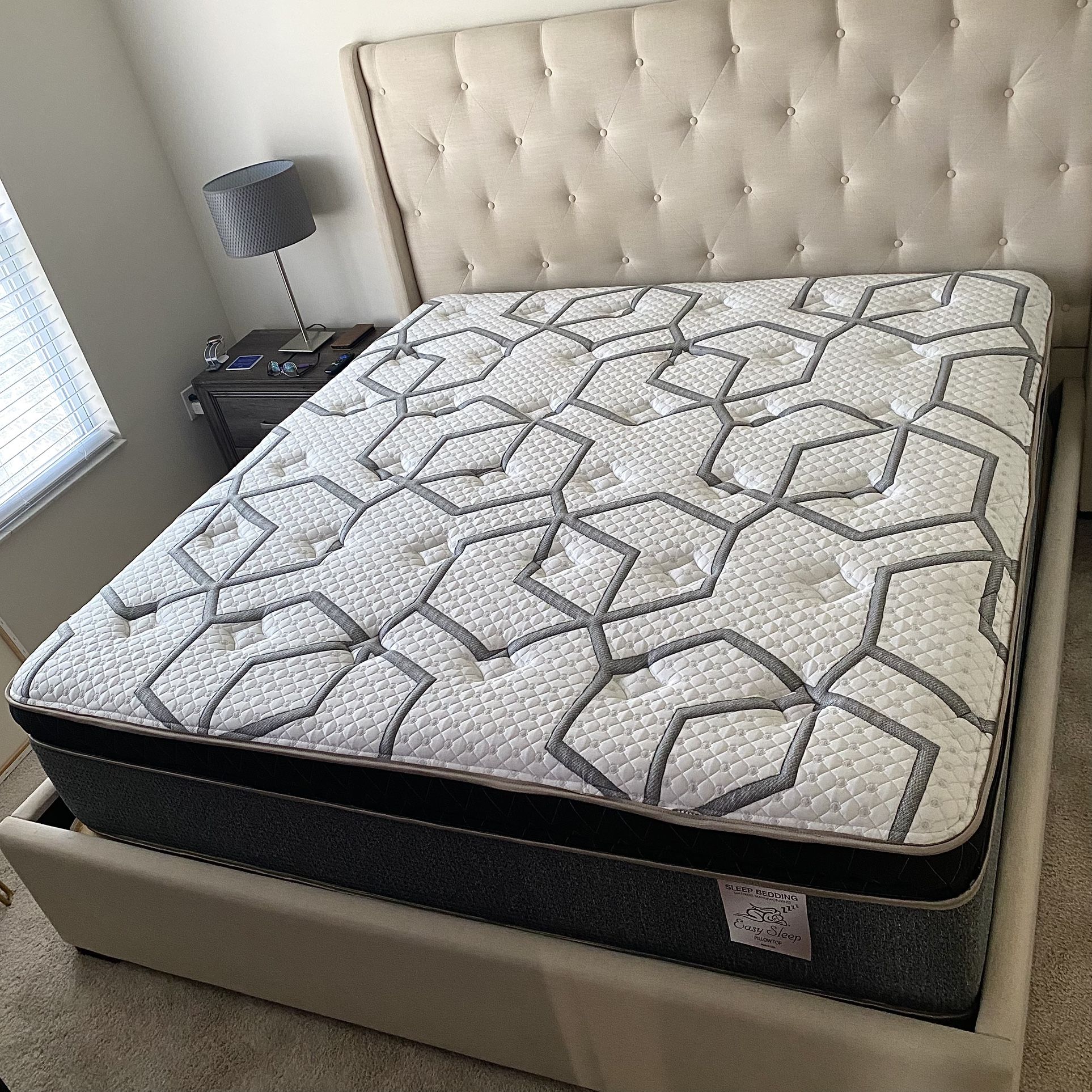 King Size Mattress 14” Inches Thick Pillow Top. Quality and Comfort Available All Sizes. New From Factory. Same Day Delivery