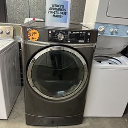 FRONT LOAD GE GAS DRYER WITH PEDESTAL 