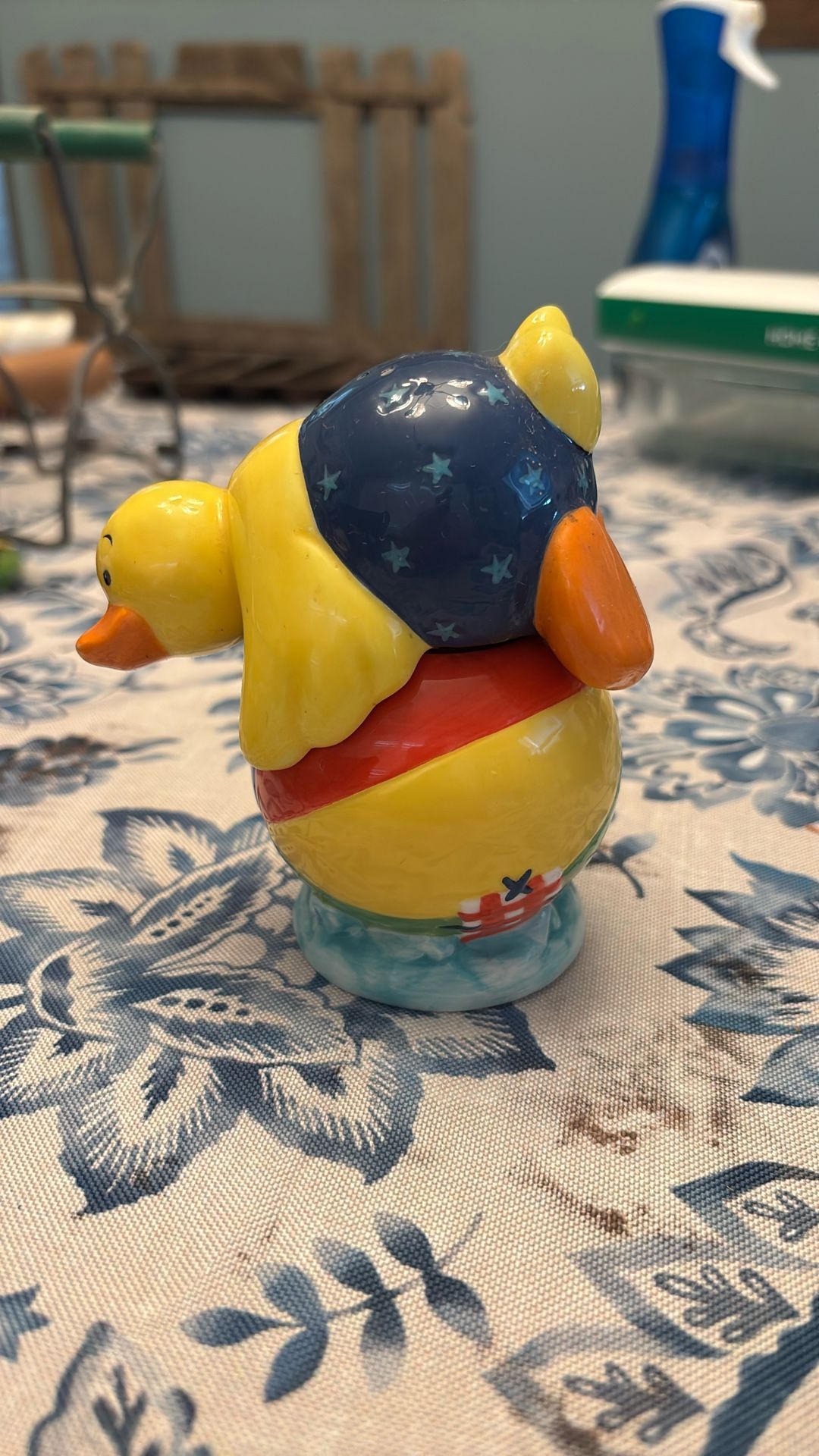 Adorable Duck And Beachball Salt And Pepper Shakers