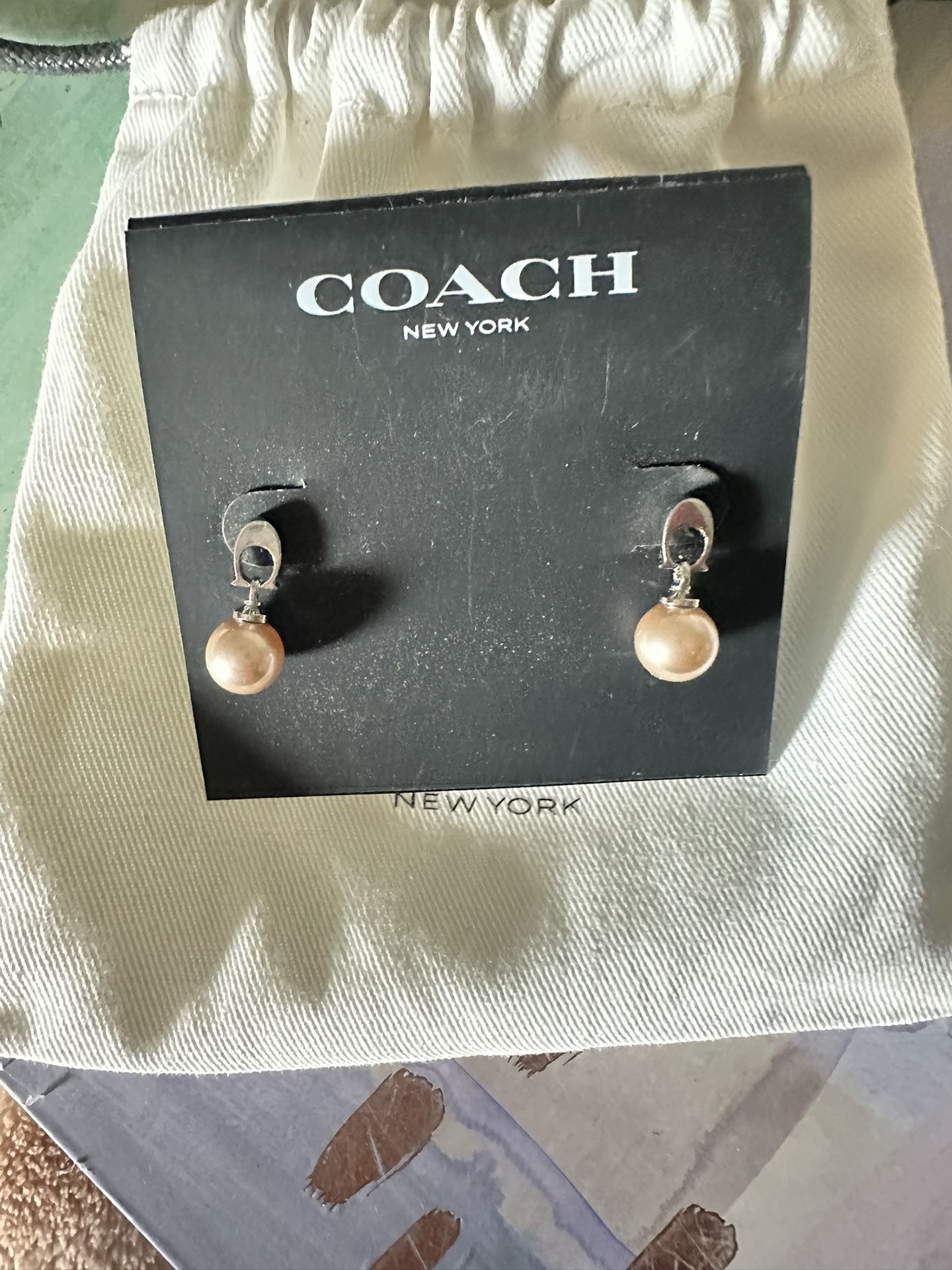 2 Pair Coach earrings