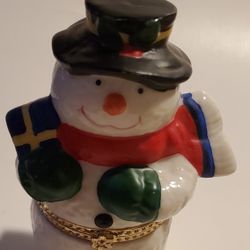 Snowman Trinket Box 
