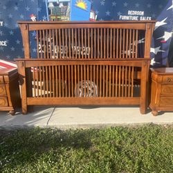 King Size Bed Frame And Set If Nightstands