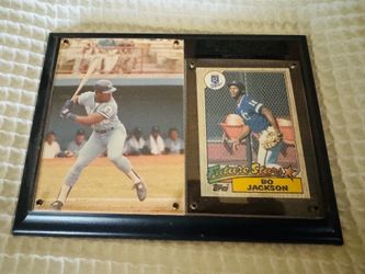 Bo Jackson Kansas City Royals Vintage Plaque with Topps Future Stars Card