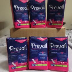 6 Packages-Prevail Incontinence Bladder Control Pads (156 total pads).