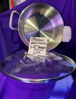 Princess House 5qt Stainless Steel Braiser