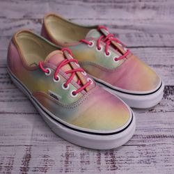 Vans Authentic Aura Shift Women Size 5 / Youth 3.5 Pink Yellow